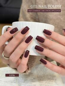 XEIJAYI 1瓶15毫升紫红色凝胶指甲油，适合所有季节，家用DIY美甲沙龙 - 紅木色 - 查看 5