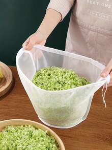 1pc Thai Bno Thick Wide Mouth Reusable Fine Mesh Filter Bag With Easy Pour Spout And Durable Nylon Mesh - Suitable For Coffee, Tea, Juice, Wine, Soy Milk Brewing, Similar To Cheesecloth Filtration, Dishwasher - White - View 12