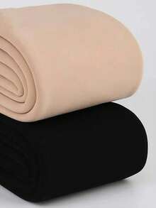 纯色保暖连裤袜，性感修身保暖连裤袜，舒适 - 黑色 - 查看 10