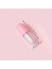 5pcs/10pcs Round Mini Capsule Refillable Makeup Containers, Plastic Lip Gloss Tubes, Empty Lipstick Tubes, Lip Balm Jars