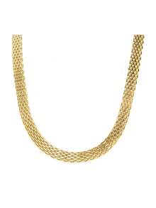 1 Set Stainless Steel Fashionable Versatile Gold Necklace + Bracelet Jewelry Set For Women, Suitable For Daily Wear And Gift - Yellow Gold - View 9