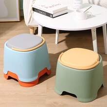 加厚塑料带把手凳，家用成人客厅餐桌椅，防滑长凳，浴室茶几小凳