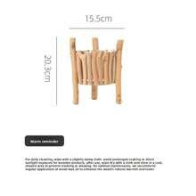 Woodwork Flower Arranging Container Flowerpot, Which Can Be Used For Table Decoration, And Is A Water-Raised Flowerpot With A Glass Inner Basin. - Multicolor - View 8