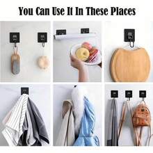 5/2/1 件装重型墙钩，自粘钩，多用途衣帽钩、毛巾钩、钥匙钩、杂物钩，防水架钩，浴室钩，实用钩，厨房配件 - 厨房和浴室收纳用品，无需钻孔，易于使用，适用于家庭、浴室、厨房和其他家居区域。