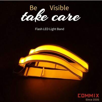 2条装智能手电筒手环，适用于城市通勤者 - 电动滑板车骑行、遛狗和夜间骑行