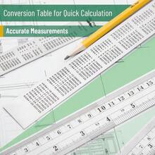 Mr Pen Steel Rulers, 6, 8, 12, 14 Inch Metal Rulers, Pack Of 4 - ColorD - View 4