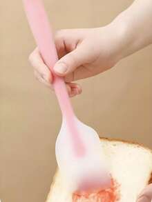 3pcs/2pcs/1pc Silicone Spatula Set, Multi-Functional, Transparent, Suitable For Scraping Butter, Whipping Cream, Baking Cakes, Spreading Jam, Heat-Resistant Cream Scraper, Mixing Baking Tools, Kitchen Utensils, Apartment Essential - Multicolor - View 3