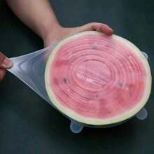 6 bucăți de capace elastice din silicon, capace reutilizabile pentru boluri de depozitare a alimentelor, capac din silicon, pentru utilizare în mașina de spălat vase și frigider, articole de bucătărie