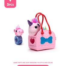 Conjunto de disfraz de niña unicornio, bolso de muñeca, clips para el cabello con peluca colorida, vestido de princesa, falda de ballet, mini falda, conjunto de princesa, accesorios para el cabello, disfraces de juego de roles para niños para fiestas, cumpleaños y Navidad - Multicolor - Ver 12