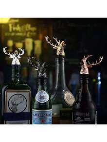 Zinc Alloy Deer Head Wine Pourer Unique Stag Wine Bottle Stoppers Wine Aerators Bar Tools Kitchen Accessories
