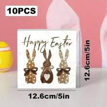1 biển hiệu hình thỏ mộc mạc "Chúc mừng Lễ Phục Sinh" bằng nhựa PVC, trang trí nhà mùa xuân kiểu nông trại, vật trang trí để bàn hình thỏ dễ thương, thích hợp cho nhà bếp, văn phòng và phòng khách. - Nhiều màu - Xem 9