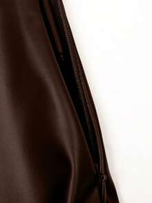 Chân váy mini ôm sát cơ thể kiểu Mỹ cổ điển gợi cảm bằng da PU dành cho nữ, màu đen trơn, thích hợp cho các bữa tiệc và ngày lễ, phù hợp cho mọi mùa xuân. - cà phê - Xem 7