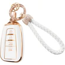 Key Fob Cover With Keychain, Compatible With 2021-2025 Camry, RAV4, Highlander, Grand Highlander