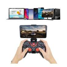El mango de juego Bluetooth inalámbrico está conectado directamente al sistema iOS android. La batería tiene una larga vida útil y es adecuada para computadoras móviles / - Negro - Ver 5