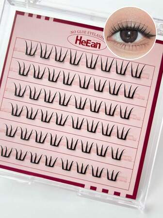 36 Or 48 Clusters To Choose From – Natural-Look Glue-Free False Lashes. Each Lash Root Clear & Non-Clumping, Naturally Optimize Eye Contours. Gentle Glue-Free Formula, Say Goodbye To Irritation. Versatile For Daily Outings, Work Negotiations & Friends Get-Togethers. Beginners Can Pick Up Quickly, Unlock Atmospheric Eye Makeup In Minutes – Upgrade Your Look From Plain To Polished Without Foundation!