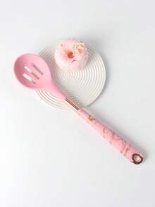 4件/8件套硅胶烹饪用具套装，厨房工具包括锅铲、漏勺、汤勺、刮刀、铲子，耐热易清洗，适用于煎炸和烹饪。 - 西瓜粉 - 查看 6