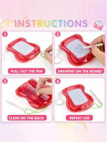 Bộ 5/10 bảng vẽ từ tính mini kèm móc khóa, bảng vẽ nguệch ngoạc dùng trong văn phòng và giáo dục, đồ chơi viết và vẽ có thể xóa, lý tưởng làm quà tặng trong các bữa tiệc, chất liệu nhựa. - Nhiều màu - Xem 2