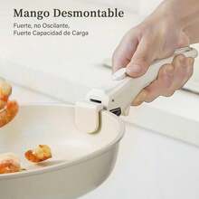 Sartenes Antiadherentes Juego de 15 Ollas Juego de Sartenes con Mango Desmontable Batería de Cocina Apto para Lavaplatos Y Horno Blanco - Multicolor - Ver 7