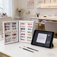 Large Capacity Magnetic Nail Polish Display Book, Space-Saving, Multi-Functional Fake Nail Display Board, Smooth DIY - Multicolor - View 4