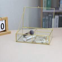 Modern Minimalist Desktop Decor Cosmetic Storage Box, Jewelry Box - Clear - View 2