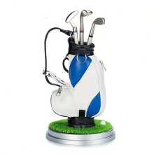 Golf Themed Pen Holder Decor - Golf Gift Decor Pen Holder, Creative Business Gift, Golf Decor Pen Holder, Practical Desktop Decor With 3 Pens, Suitable For Desk Decoration, Home Decor, Office Desk Decor