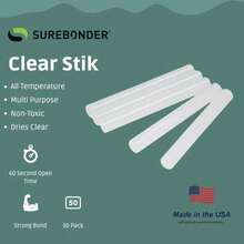 Surebonder Full Size All Purpose Clear 4" Hot Glue Sticks - 50 Pack DT-50 - ColorA - View 3