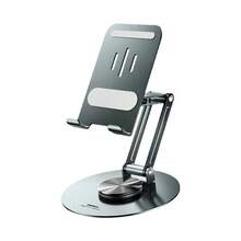 REMAX RM-C37 Aluminum Alloy Phone/Tablet Stand, Peacock Green, 360° Free Rotation, Dual-Axis Multi-Angle Height Adjustment, Adapts To Different Sitting And Standing Postures, Allows For Flexible Viewing For Office Work And Watching Videos, Universal For Phones And Tablets. - Malachite Green - View 6