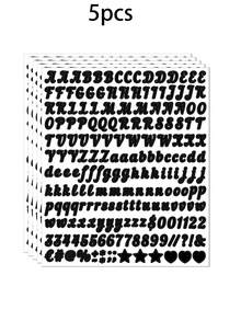 5/10 Sheets Alphabet Stickers 0.5in Vinyl Self-Adhesive Number Alphabet Stickers, Mailbox Numbers Labels DIY Crafts Art Making, Decals For Sign, Notebook - Multicolor - View 13