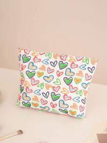 1 pieza Nueva bolsa cosmética portátil, estuche para almacenamiento de lápiz labial y brochas de maquillaje para estudiantes, bolso bandolera para viajes, bolsa de maquillaje, bolsa de aseo, artículos esenciales para viajes, regalos esenciales para vacaciones para hombres y mujeres - Multicolor - Ver 11