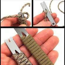 1pc Supervivencia Abridor de rasqueta y Crow Bar Set EDC Gear Mini 7,6 cm Acero Inoxidable Crank Crowbar Pocket Pry Bar Llavero Pocket Multi Herramienta - 1 - Ver 9