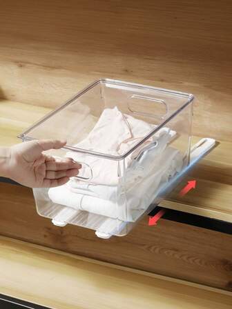 4/8 pièces Rail coulissant auto-adhésif sans perçage - Rail coulissant de tiroir, rail coulissant de panier organisateur de tiroir, accessoires de boîte de rangement de tiroir, rail coulissant de boîte de rangement, utilisez des accessoires de rail coulissant télescopique pour mettre à niveau les tiroirs, peut être suspendu pour les accessoires de rangement, convient pour l'organisation de la maison, les outils d'organisation de la garde-robe, le rail coulissant de tiroir DIY