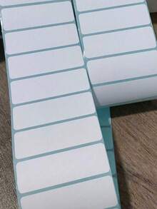 2000pcs/1000pcs/200pcs/100pcs Solid Color Self-Adhesive Labels, Versatile And Easy To Use Labels, 70*20mm, Suitable For Office And School Student Labels, Barcode Printing Paper, Random Mixed, School Supplies, Back To School Supplies - White - View 3