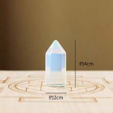 قطعة واحدة من نقطة البلورة الشفائية الطبيعية للديكور المنزلي أو كهدية - متعدد الألوان - مشاهدة 7