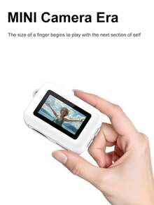 H08 自拍相机迷你数码相机手持摄像机拇指相机，包含相机+数据线+挂钩