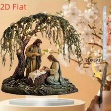 [2D Flat HD Acrylic, Versatile For Tabletop Placement Available, Suitable For Living Room, Study & Office, Ideal Gift For Housewarming & Birthday - Multicolor - View 9