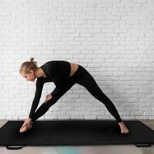 6x2 Feet 3 - Panel Folding Gymnastics U2013 2 - Inch Thick Pad With Vinyl Surface And Carrying Handles Tumbling, Yoga, Pilates, Home Workouts, And Martial Arts - Black - View 6