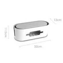 Premium Cable Management Box: Durable Desktop Power Strip Organizer For Home And Office.