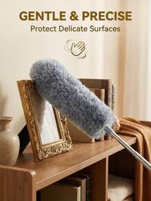 SOKANY Multipurpose Extendable Duster With Bendable Duster Head - Reusable And Washable, Suitable For Cleaning High Ceilings, Furniture And Cars - Grey - View 10