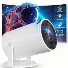 4K Smart Projector, Supports WiFi & Wireless 5.0, OS, 180° Rotatable Screen Stereo, Compact Design Suitable For Home Theater, Gaming, Outdoor Movie Viewing, Compatible With Smartphone/TV Stand/Laptop/Ultra HD Display