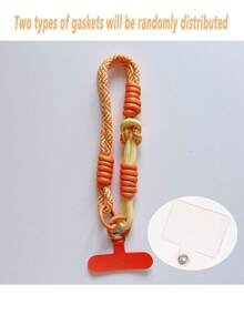 1 Set Handmade Woven Short Wrist Strap, Dopamine Short Strap, Colorful Card/Key Chain, Cartoon Cute Phone Lanyard, Universal Phone Case Accessory, Anti-Slip Anti-Drop Portable Pendant - Multicolor - View 17