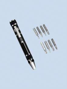 8合1多功能螺丝刀套装 - 铝合金精密螺丝刀，带可互换批头，适用于智能手机、笔记本电脑、汽车内饰、电子产品和DIY维修工具