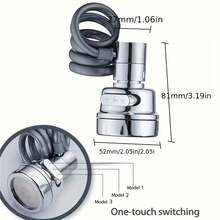 1pc Extendable Kitchen Faucet, 3-Level Spray 360° Household Kitchen Extended Water-Saving Shower Head, Filter Extended Aerator, Anti-Splash Water-Saving Extender Suitable For Bathroom And Kitchen Sinks, Perfect Gift For Christmas And Halloween - Multicolor - View 4