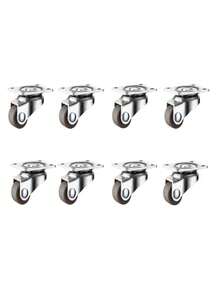 8pcs 0.5 Inch Swivel Casters, Small Drawer Bottom Sliding Wheels, Cabinet Casters, Bed Casters, Small Movable Rollers