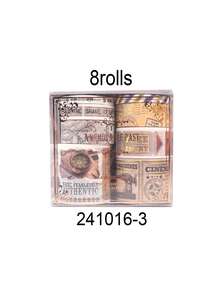 12卷/盒精美复古烫金蝴蝶花卉图案和纸胶带，创意蝴蝶植物花卉图案设计胶带，适用于剪贴簿和日记信封装饰，送朋友的礼物