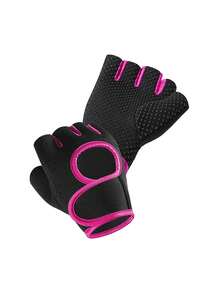 1 Pair Unisex Breathable Fitness Workout Gloves, Suitable For Basketball, Dumbbell, Weightlifting Training, Pull-Up Bar, Cycling, Half Finger Anti-Slip Sports Gloves, Women Gym Gloves, Gym Accessories, Workout, Fitness, Home Exercise - Multicolor - View 23