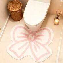 1 pieza Alfombra decorativa suave y esponjosa para el dormitorio, cojín de ventana con patrón de lazo lindo de color rojo para la sala de estar, estilo Ins, alfombra de felpa para tocador, felpudo con forma asimétrica para espejo, adecuado para alfombra decorativa, decoración de dormitorio, alfombra pequeña, alfombra, decoración del hogar, alfombra de sala de estar, alfombra pequeña de sala de estar, alfombra de dormitorio, decoración del hogar de sala de estar, alfombra de exterior - Multicolor - Ver 5