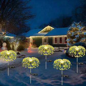 LED Solar Decorative Lights, Solar Lights, Outdoor Solar Lights, Solar Christmas Lights, Solar Garden Lights, 8 Colors Of Lighting, Solar Outdoor Lighting, Solar Outdoor Lighting, Suitable For Outdoor Fences, Decorations, Gardens, Landscapes, Courtyards, Lawns, Passages, Paths, Houses, Cars, Homes, Camping Parties, Holidays, Autumn Decorative Lights, Halloween Christmas Decorative Spotlights, Floor Lamps, Outdoor Lights