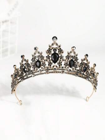 1pc Fashionable & Elegant Alloy Crown Hair Accessory Suitable For Women Wedding Party