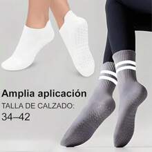 R-10 pares de Calcetines de Yoga Antideizantes para Pilates 5 largos 5 cortos Calcs Pilates Muer con lunares Antideizantes para Baile Yoga Vas Cos - como en la foto - Ver 6