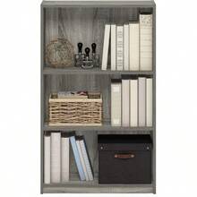 R-Furinno  Simple ome - Estantería Austable de 3 Nive Color Gris Roble francés - Roble francés gris - Ver 4